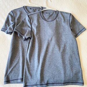 Adidas Lot of 2 Small Performance T Shirts Heather gray